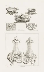 Salt Dishes and Snuff Boxes, plate 69 in Oeuvres de Juste-Aurèle Meissonnier